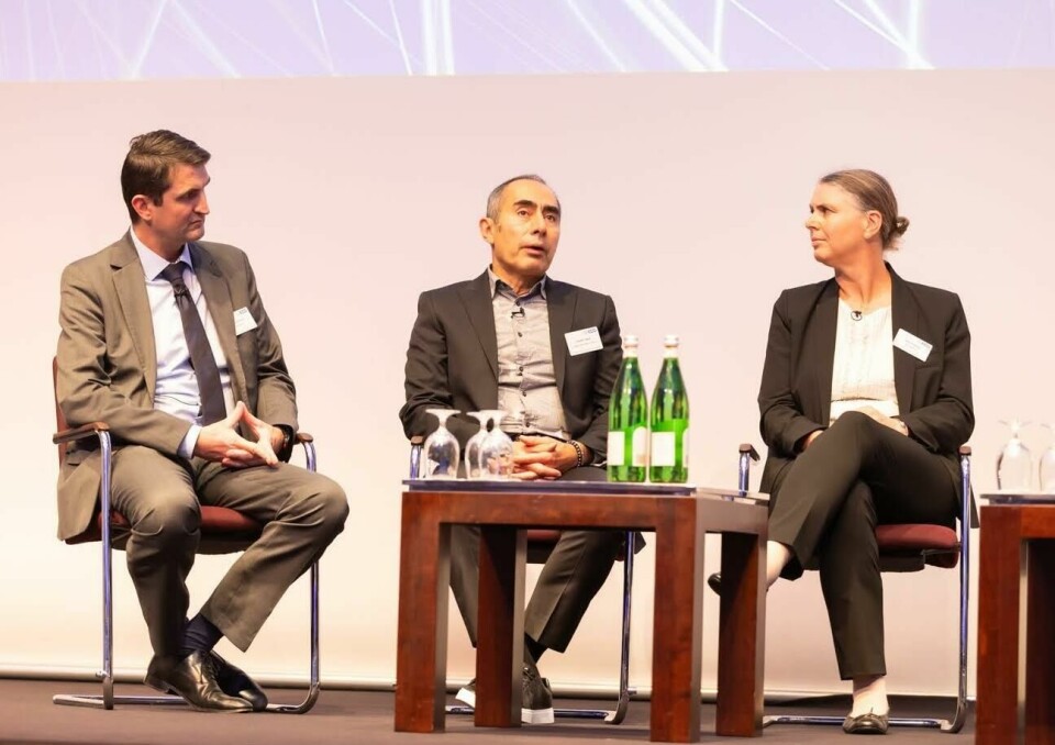 Levent Yuksel of JLR joins François Prince of Renault Group and Anouck Arnaud of Mercedes-Benz on a panel discussing collaboration in sustainable logisticsYuksel emphasises the importance of collaboration in sustainable logistics: “We have completely decarbonised emissions in our core grid by 85%, and collaboration with transport providers is key to continuing this journey towards carbon neutrality by 2039.” Levent Yuksel_JLR centre_ECG